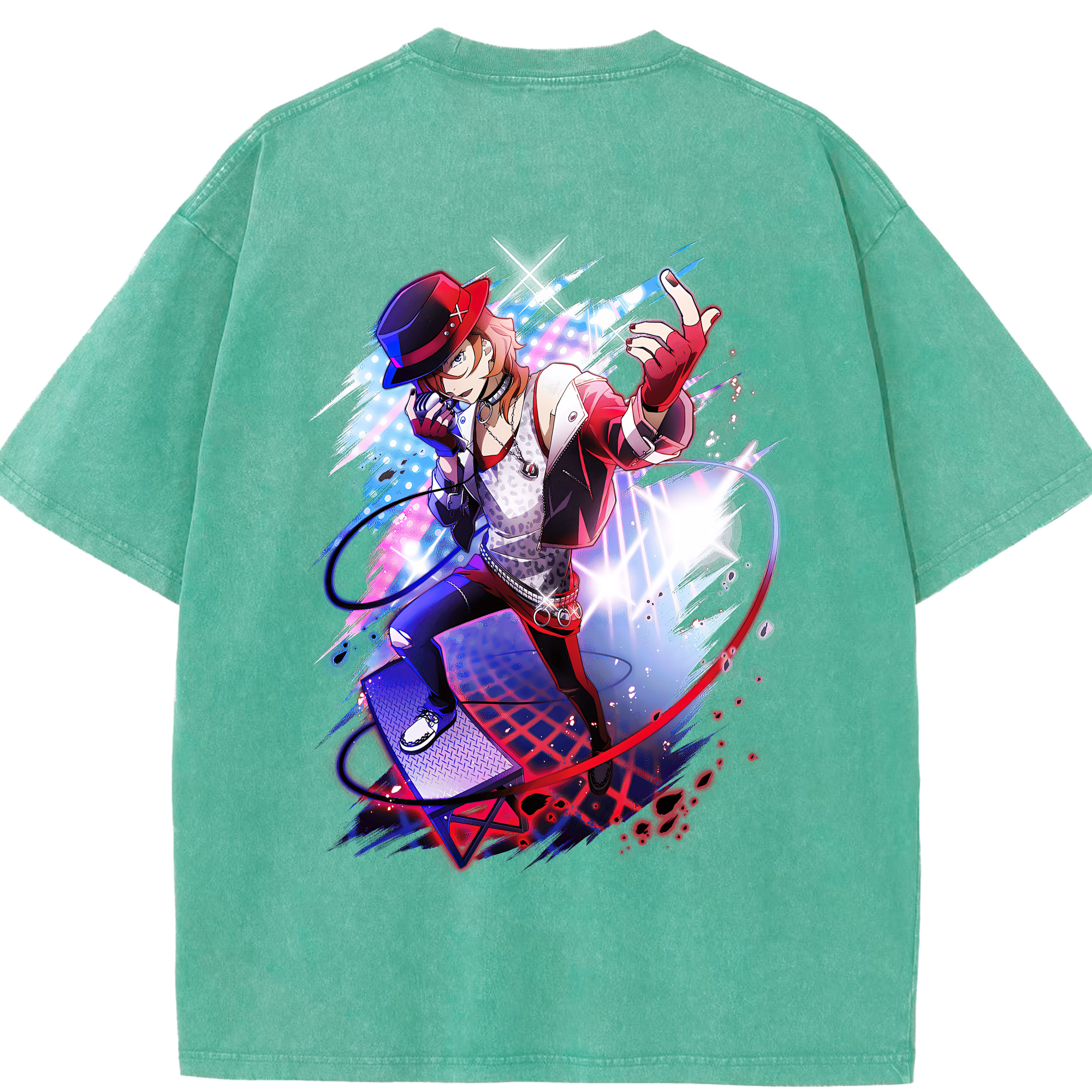 （画像用） 文豪ストレイドッグス Bungo Stray Dogs 綿100% ヴィンテージ風 半袖Tシャツ（背面プリント）